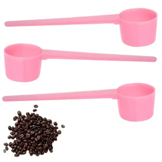 XPEX 3 Stück 5g Messlöffel, Dosierlöffel Transparent mit Skala Waagen, Messlöffel Gramm, Scoop 5g waage gramm, Dosier-Löffel 5g für Backen Kochen Kaffee Waschpulver Proteinpulver Creatin(Rosa)