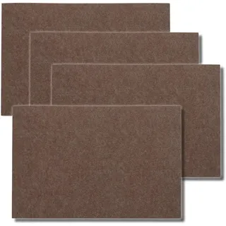 Kela Tischset 4-teilig ALIA, Platzdeckchen 45 x 30 x 0,4 cm, Filz Platzsets abwaschbar, braun