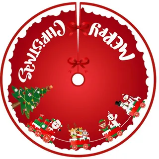 Weihnachtsbaumdecke Rund 120cm/47zoll Weihnachtsbaum Decke Rock Baumdecke Christbaumdecke Rund Tannenbaum Decke Christbaum, Weihnachtsbaum Teppich Tannenbaum Weihnachtsbaumrock(02)
