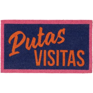 FISURA - Fußmatte Girl Power. Kokosnuss-Fußmatte mit Rutschfester PVC-Rückseite. Lustige Welcome Mat. Handbemalt. 60 cm x 40 cm, Potere Alle Ragazze, Rosa (Visitas, Rose)