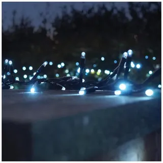 250 LED Verbindbar Gruppe Lichter Schwarz Kabel, Cool Weiß, 5m Weihnachten Deko
