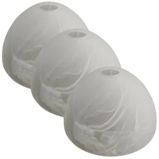 3 Stück Lampenschirm Ø 17 cm für Tischlampe Stehlampe Lampenschirm E14 Durchmesser Glaslampenschirm für Hängelampe, Pendelleuchte Glas Ersatz Ersatzglas E14 Lamp Shade
