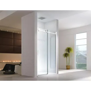 Glaszentrum Hagen Duschtür 120x195 cm Schiebetürsystem Weiß - Transparent
