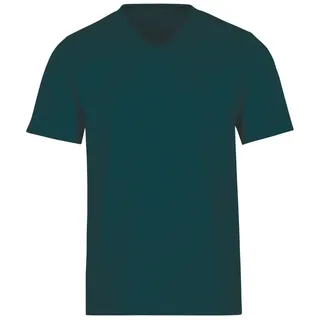T-Shirt TRIGEMA "TRIGEMA V-Shirt DELUXE Baumwolle", Damen, Gr. XL, blau (saphir), Single Jersey, 100% Baumwolle, Basic, lang, V-Ausschnitt, Shirts T-Shirt