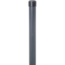 Alberts 617608 Zaunpfosten für Fix-Clip pro | für die Befestigung mit Einschlag-Bodenhülsen | zinkphosphatiert, anthrazit kunststoffbeschichtet (RAL 7016) | Länge 965 mm | Schellen-Ø 34 mm