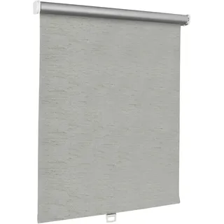 Print Cycero packaging Springrollo Thermo - Mittelzugrollo - Sonnenschutz, Sichtschutz, Blendschutz - 90 x 180 cm grau meliert - Schnapprollo - Verdunkelungsrollo - Stoff - Thermorollo