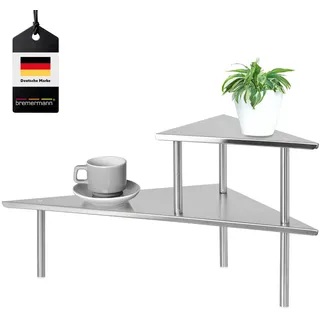 bremermann Küchen-Eckregal, Küchenregal, Gewürzregal, Edelstahl