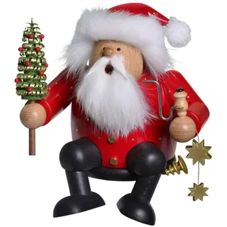 KWO Kunstgewerbe-Werkstätten Olbernhau GmbH Räuchermann Kantenhocker Weihnachtsmann BxTxH= 14x12x14,5cm NEU Rauchfigur