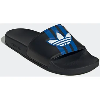 Badesandale ADIDAS ORIGINALS "ADILETTE", Herren, Gr. 39, schwarz (core schwarz, blau, cloud weiß), Synthetik, Schuhe Badesandale, Badelatschen