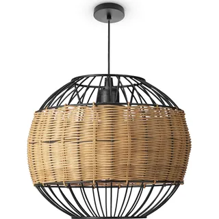 Paco Home PUGLO 1-flg. Ø 30 cm rund schwarz
