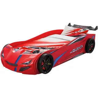 Xora Autobett , Rot , Holz , Buche , Auto , Höhe ca. 25 cm , 90x200 cm , nicht verstellbar , Babymöbel & Kindermöbel, Kinderzimmer & Jugendzimmer, Kinderbetten, Kinderbetten & Jugendbetten