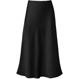 Satin Rock Damen Midi Rock Langer Rock Business Outfit Business Elegant Satin Maxirock Midirock Satinrock Satin Kleid Maxi Skirt