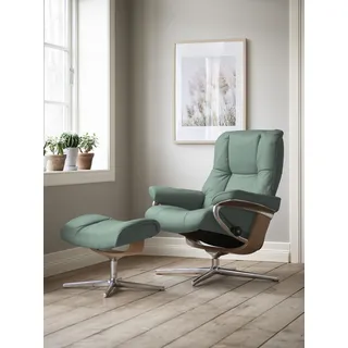 Stressless® »Mayfair« Set, Relaxsessel mit Hocker, mit Hocker, mit Cross Base, Größe S, M & L, Holzakzent Eiche grün