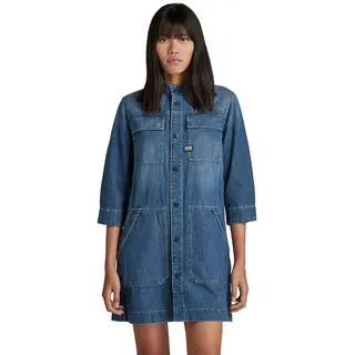 G-STAR RAW Damen Shirt Kleid, Blau (Antique Faded Space Blue D17878-C970-D342), M