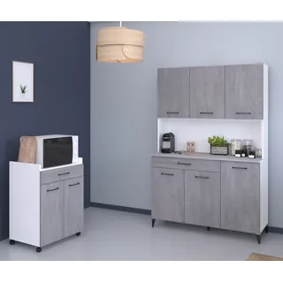 Parisot Küchenzeile Malice 2 200 cm grau