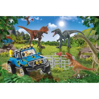 Schmidt Spiele 56461 - Schleich, Dinosaurs, Urzeit-Giganten, mit Stegosaurus Figur, 60 Teile