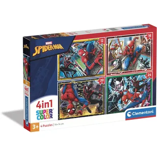 CLEMENTONI Puzzles Marvel Spiderman 4in1