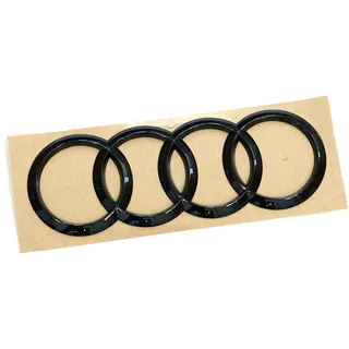 Audi Ringe Logo Black Edition Aufkleber Emblem Schwarz