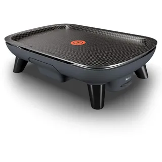 Tefal YY4570FB Plancha Des Saveurs Elektrische Grillplatte, Antihaftbeschichtung Titanium Force, Thermo-Spot-Technologie, einstellbarer Thermostat, abnehmbare Platte, spülmaschinenfest, Titan, Schwarz