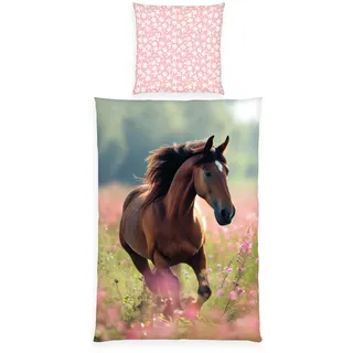 Herding Young Collection Kopfkissenbezug ca. 80 x 80 cm, Bettbezug ca. 135 x 200 cm, Mit Markenreißverschluss, 100% Baumwolle/Renforcé