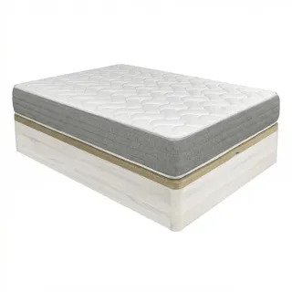 DUÉRMETE ONLINE Viscotec Viskoelastische Matratze mit aufklappbarem Bettkasten aus Holz, hohe Kapazität, Fleece, 150 x 190 cm