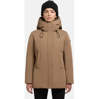 khujo Winterjacke »Winterjacke Palla-YM«, Damen Wintermantel mit verstellbarer Kapuze braun