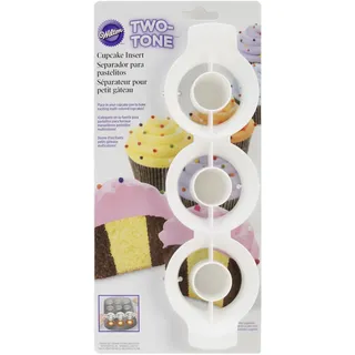 Wilton Two Colour Cupcake Insert für Zweifarbige Cupcakes | Cupcake Einsatz Backhilfe für Zweifarbige Muffins & Cupcakes, Passend für Standard Muffinformen