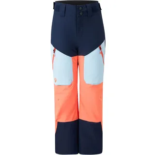 Ziener Kinder ARNURO-Z Ski-Hose/Schnee-Hose | wasserdicht, Gürtelschlaufen, PFAS frei, Vibrant Peach tex, 128
