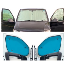 Thermo-Jalousien Kombatibel Mit Citroen Dispatch (2017-Date)(Komplettset MWB + Heckklappe) Rückenfarbe in Aqua, Reversibel und Thermisch