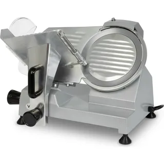 VERTES Gastro Aufschnittmaschine Schneidemaschine, Elektrisch mit 120W, Messer mit 220mm Durchmesser, Schnittstärke 0 bis 12mm