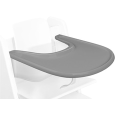 Tablett Kompatibel mit Stokke Tripp Trapp Stuhl, Tray für Hochstuhl Hochstuhlzubehör für Kleinkinder 6–36 Monate (Grau)