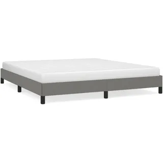 vidaXL Bettgestell ohne Matratze Dunkelgrau 180x200 cm Stoff - Grau