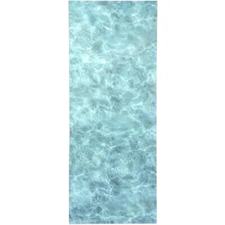 Tadi & Imperio1979 Vinyl-Teppich aus PVC, digital gestaltet, für Wohnzimmer, Küche, Wohnzimmer, Eingänge, Badezimmer oder Schlafzimmer, rutschfeste PVC-Rückseite, leicht zu waschen, türkisblau