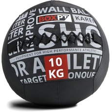 BOXPT Medizinball aus PVC 10 kg (schwarz)