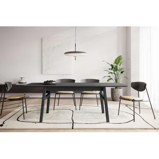 Woodman Esstisch »Curved« Scandi Design, Breite 180 cm, ausziehbar auf 220 cm, FSC®-zertifiziert, schwarz