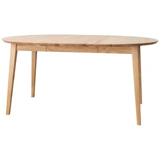 Orbetello Esstisch ausziehbar Eiche massiv 110 bis 160cm - Flexibler Holztisch mit geölter Oberfläche - Naturbelassen