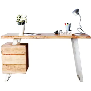 DeLife Schreibtisch Live-Edge 150x60 cm Akazie Natur