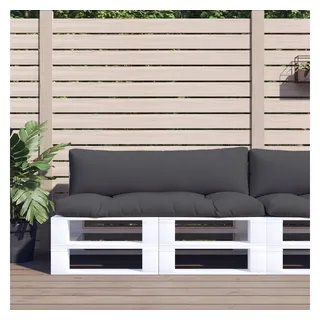 vidaXL Palettenkissen 2-tlg. 120 x 80 x 10 cm anthrazit