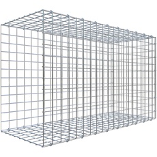 Bild von Gabione, silbergrau, Maschenweite 5 cm x 5 cm,