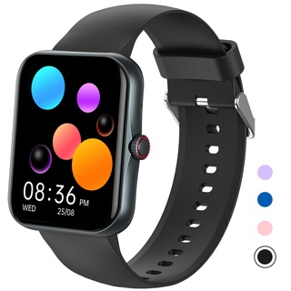 Smartwatch Kinder, 1.83 HD Voll Touchscreen Fitnessuhr, IP68 wasserdichter Kinder Fitness Aktivitäts Uhr, Schrittzähler, Wecker, 37 Sportmodi, Kinderuhr Telefon für Jungen Mädche Teenager (Schwarz)