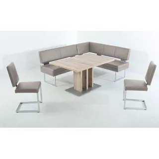 K+W Komfort & Wohnen Essgruppe 4 Stk. tlg. langer Schenkel links oder rechts, 2 Freischwinger, 1 Funktionstisch,