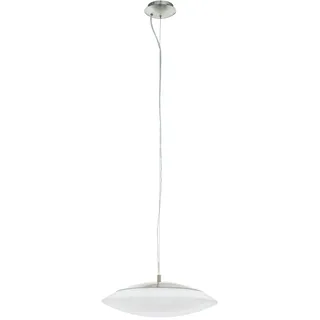 EGLO connect LED Pendelleuchte Frattina-C, 1 flammige Hängelampe, Hängeleuchte aus Stahl und Kunststoff in Nickel-Matt, Weiß, Farbtemperaturwechsel (warm, neutral, kalt), RGB, dimmbar