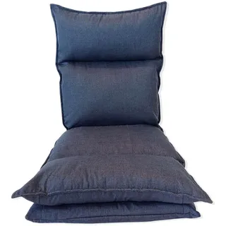Mobili Rebecca Meditationstuhl Blau 29/54/135 cm , Textil , 29x135x54 cm , Wohnzimmer, Sessel, Polstersessel