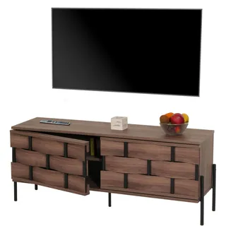 MCW TV-Rack 120 cm Braun Holz