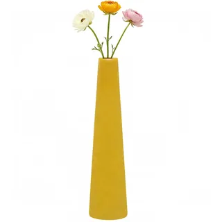 22cm / 8.6inch kleine gelbe Keramik Knospen Vase hohe konische einzelne Stamm Floral Vase dekorative Mittelstück für Heim Hochzeit Büro Schreibtisch und Wohnzimmer