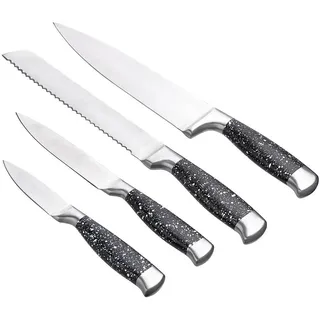 Butlers Messer-Set (4-teilig) Bolero , Silberfarben , Kunststoff , 39 cm , Küchenmesser, Allzweckmesser