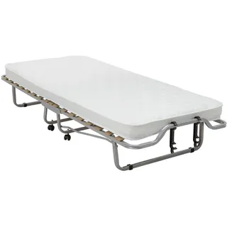 Klappbett , Weiß , Holz, Metall, Textil , Höhe ca. 10 cm , 90x200 cm , Schlafzimmer, Betten, Gästebetten, Klappbetten