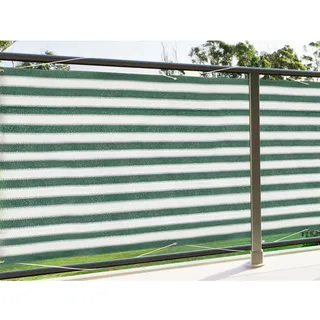 Floracord Balkonverkleidung 500 x 90 cm Grün-Weiß Polyester