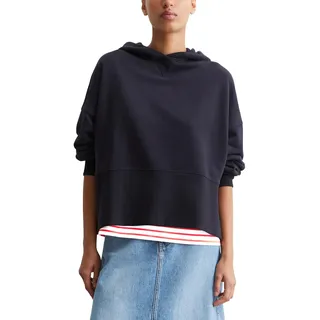 Marc O'Polo Denim Damen Hoodie mit Kapuze Relaxed Fit, Blau (Blue Depths), XXS