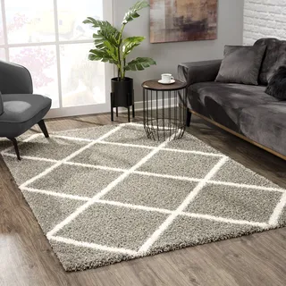 Sanat Madrid Hochflorteppich 200 x 290 cm Grau